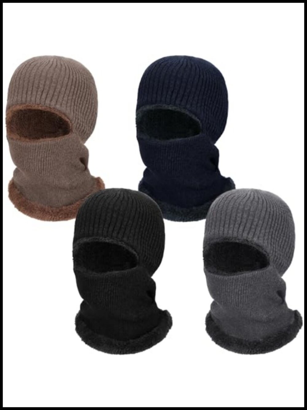 4 Pack Winter Balaclava Ski Mask Fleece Thermal Face Mask for Cold Weather